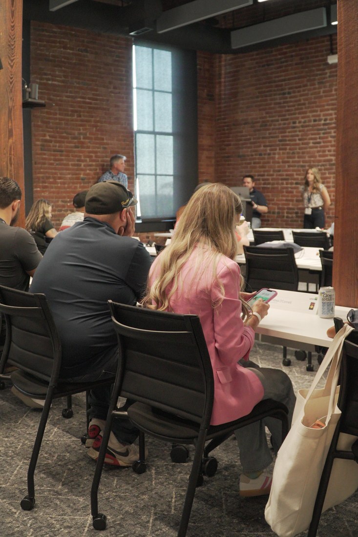 Participants seated together during a Leviton training session